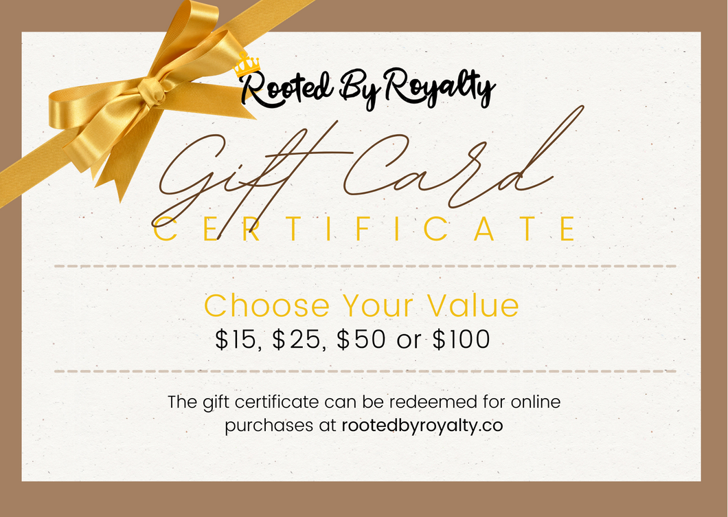 Rooted By Royalty Gift Card